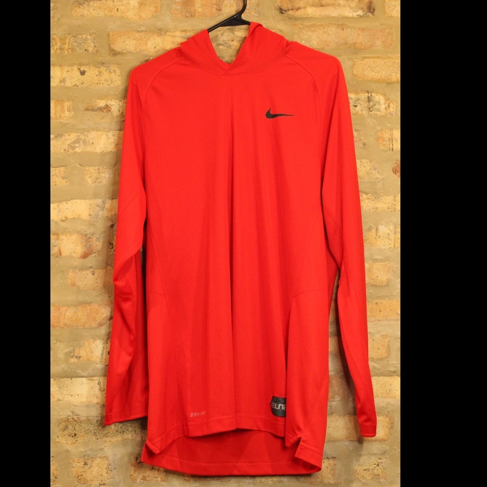 Nike Dri-FIT long sleeve hooded shirt.